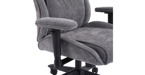 DREHSTUHL Chenille Grau - Schwarz/Grau, Design, Kunststoff/Textil (76/116-124/64.5cm) - Novel