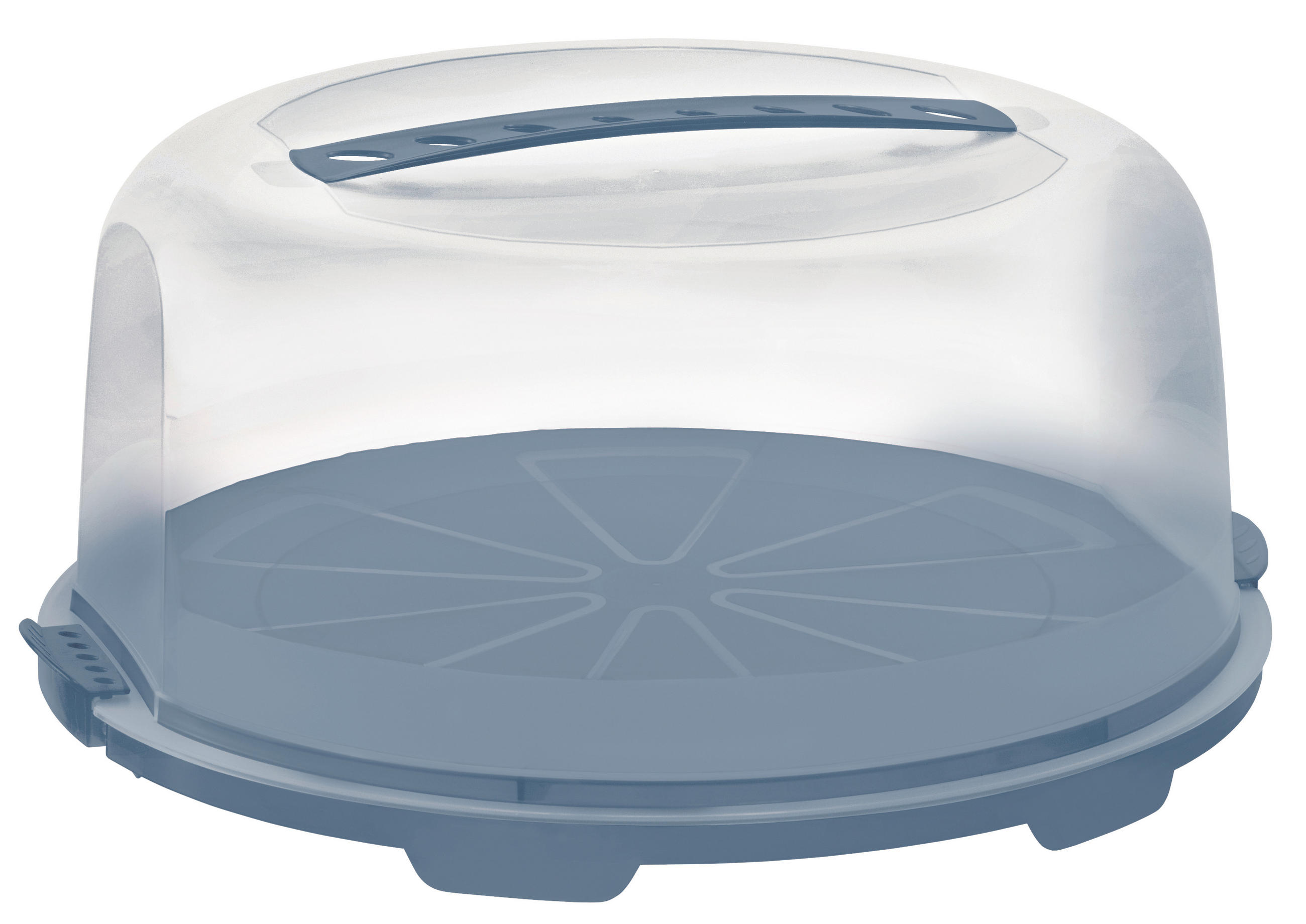 TORTENGLOCKE - Blau/Transparent, Basics, Kunststoff (35,5/34,5/16,5cm) - Rotho