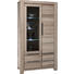 VITRINE Wildeiche massiv Eichefarben - Edelstahlfarben/Eichefarben, LIFESTYLE, Glas/Holz (110/200/45cm) - Carryhome