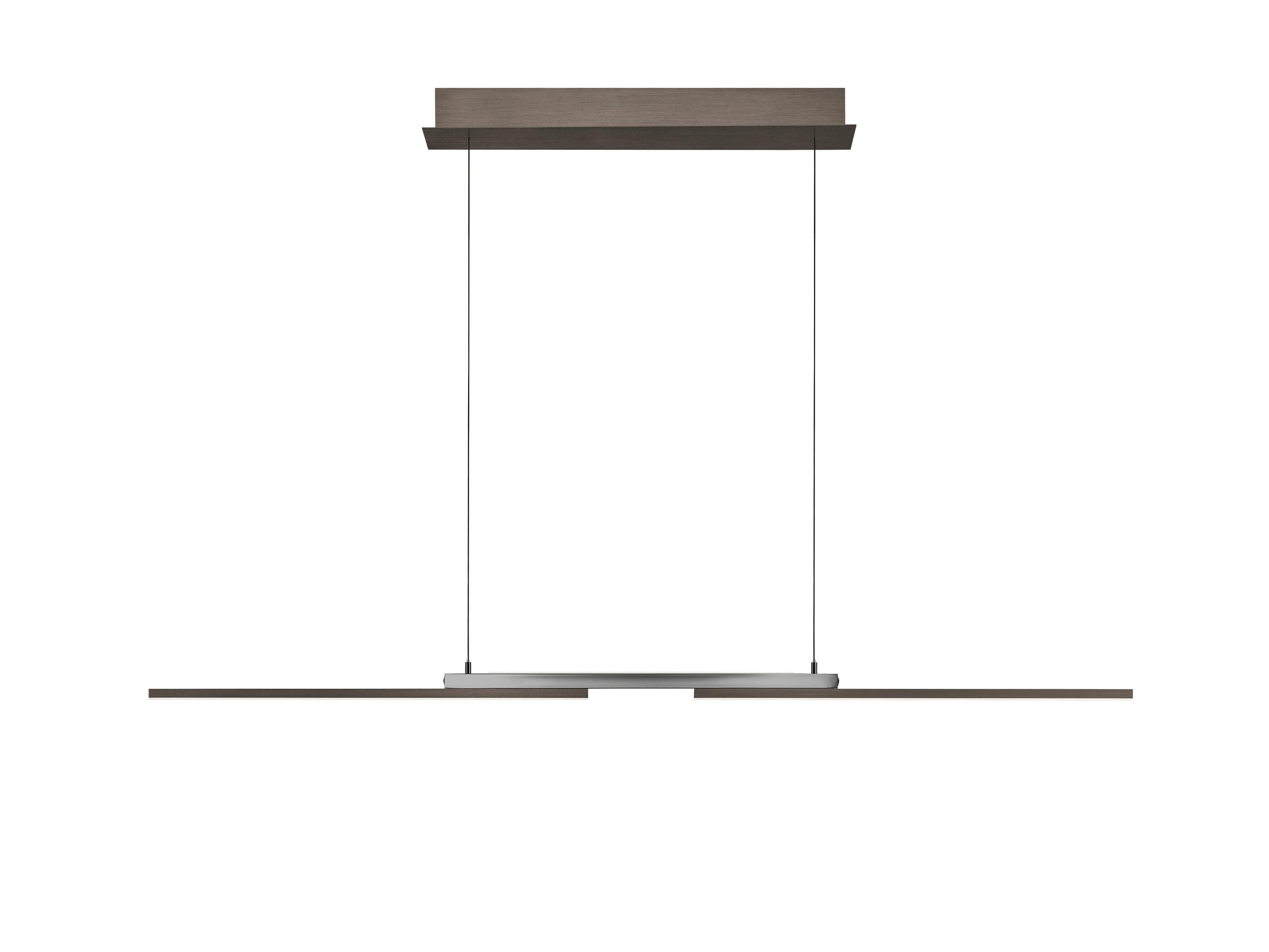 LED-PENDELLEUCHTE 120/13/150 cm  - Bronzefarben, Design, Metall (120/13/150cm) - Hell