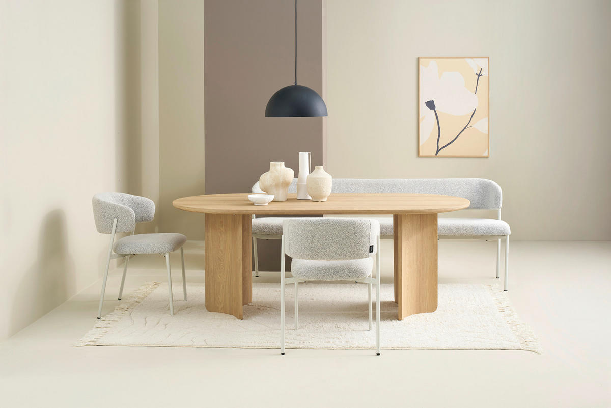 ESSTISCH 200/100/76 cm Echtholz, Nachbildung  Holzwerkstoff Eiche Bianco  - Eiche Bianco, MODERN, Holzwerkstoff (200/100/76cm) - Schöner Wohnen