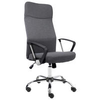 OTOČNÁ STOLIČKA, sivá, chrómová - čierna/sivá, Basics, kov/plast (111-119/64/64cm) - Carryhome