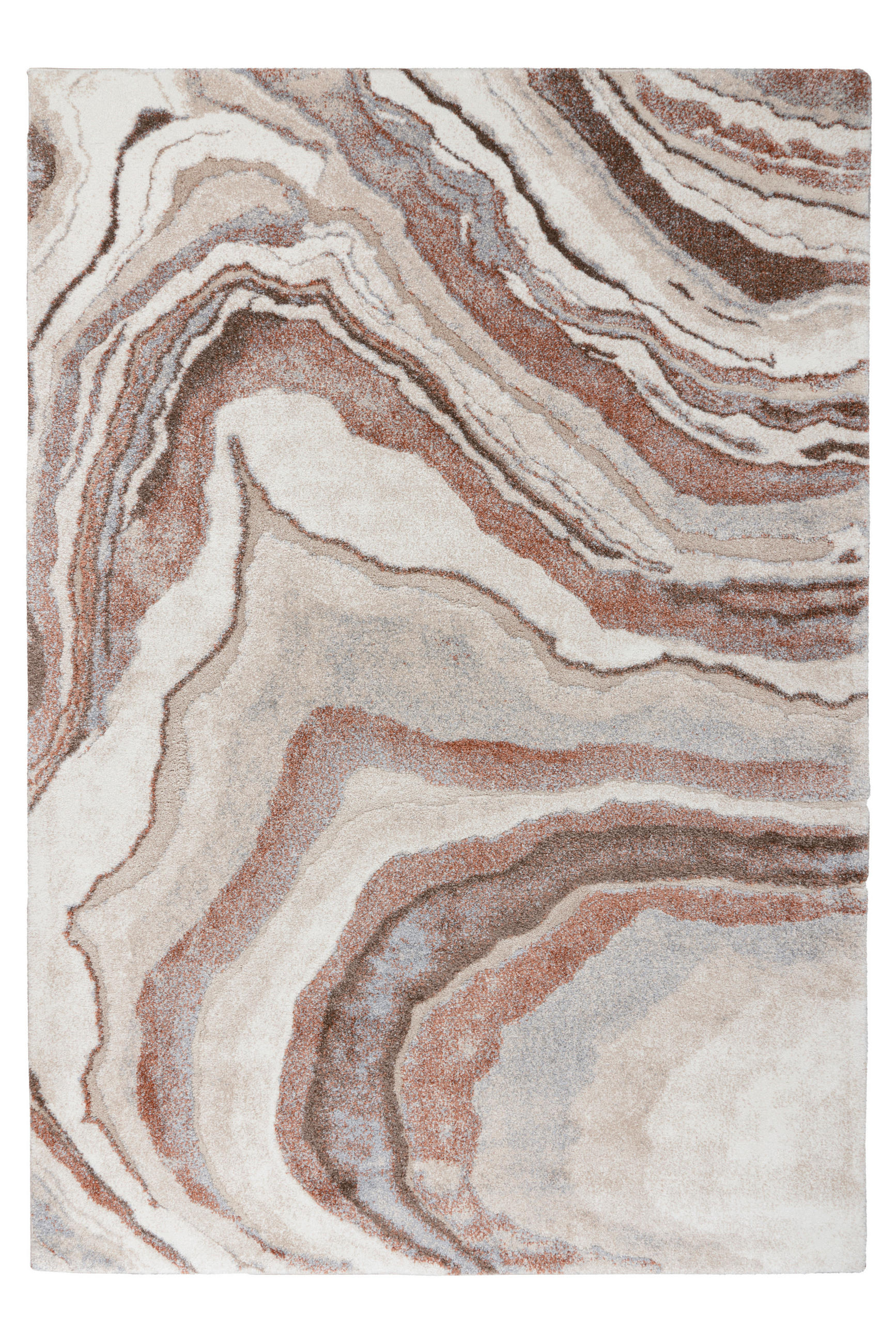 WEBTEPPICH 60/110 cm Creme, Terracotta  - Terracotta/Creme, KONVENTIONELL, Kunststoff/Textil (60/110cm) - Obsession