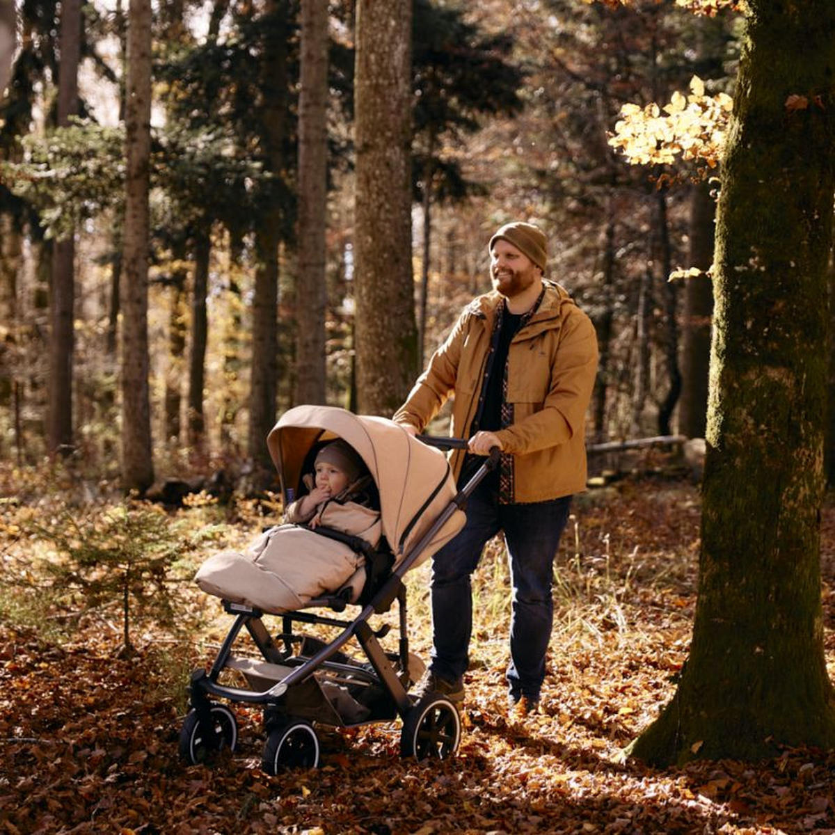 KOMBIKINDERWAGEN Salsa 5 Air  - Beige, Basics, Textil/Metall (63/118/95.5cm) - ABC Design