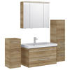 BADEZIMMER 5-teilig  in 152 cm  - Chromfarben/Eichefarben, KONVENTIONELL, Glas/Holzwerkstoff (152cm) - Pelipal