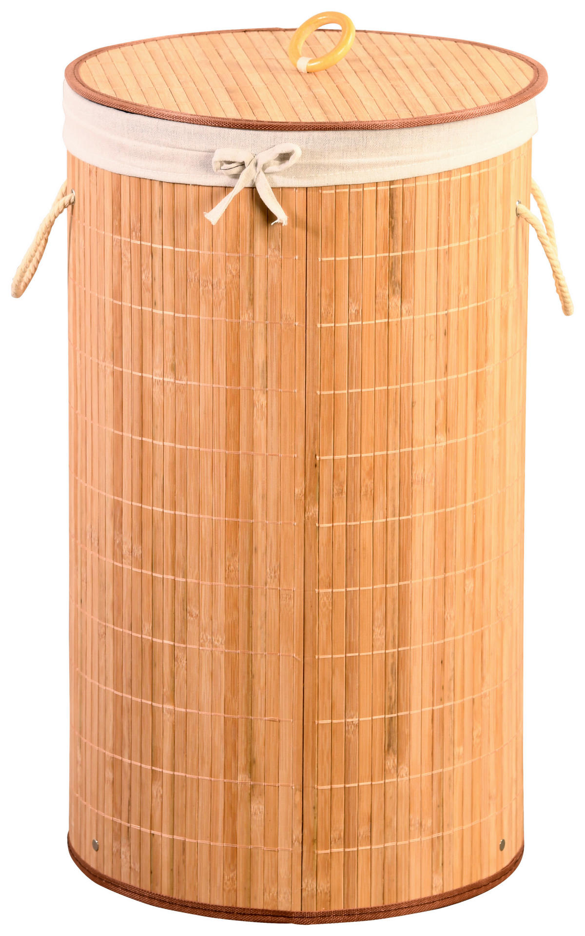 WÄSCHESAMMLER - Creme/Naturfarben, Basics, Holz/Textil (35/60/35cm) - Kesper