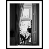 OBRAZ, ľudia, 30/40 cm  - čierna/biela, Design, kompozitné drevo (30/40cm)