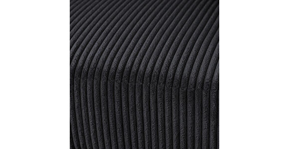 ECKSOFA inkl.Funktionen Schwarz Cord  - Schwarz, Design, Kunststoff/Textil (174/259cm) - Cantus