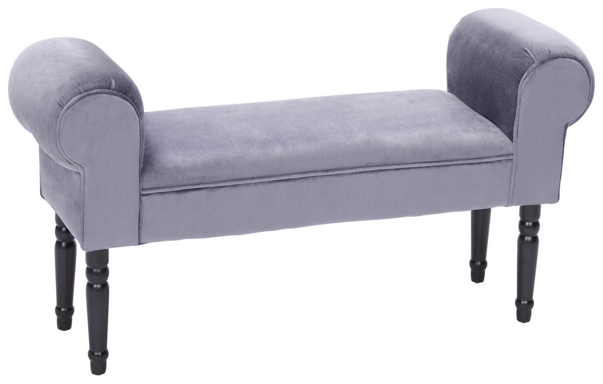 LAVICA, drevo, textil, 100/54/30 cm - čierna/sivá, Trend, drevo/textil (100/54/30cm) - Xora