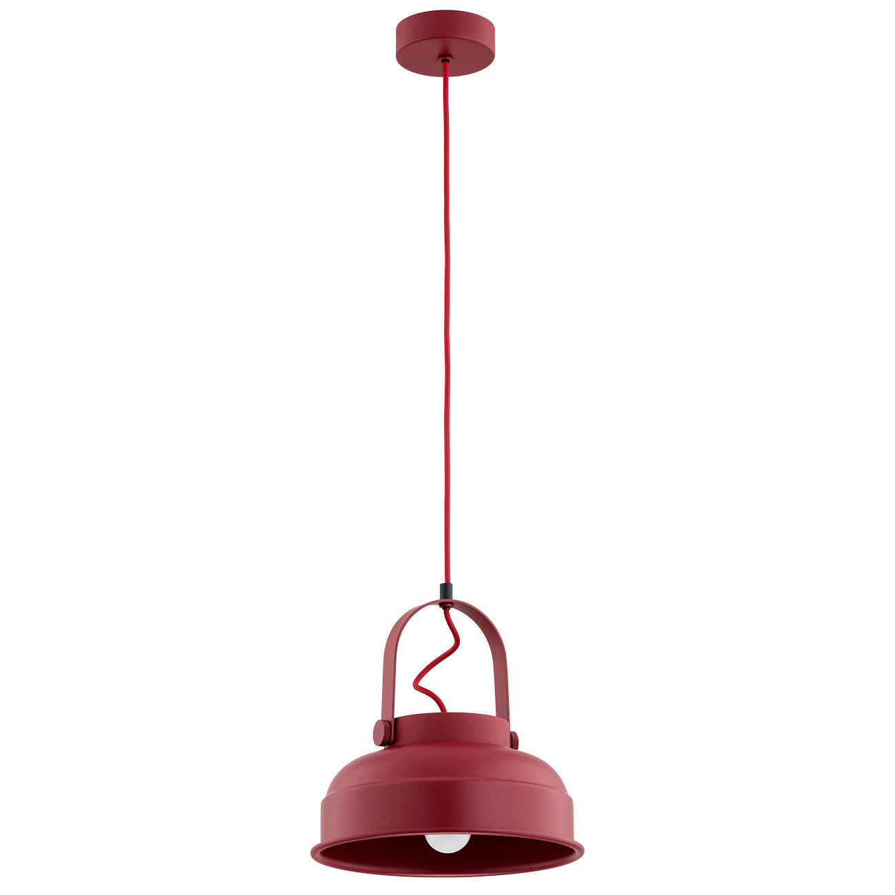 Thumbnail - Xxxl Hängeleuchte Dakota, Rot, Metall, rund,rund, 26x26x109.5 cm, CE, Lampen & Leuchten, Innenbeleuchtung, Hängelampen, ...