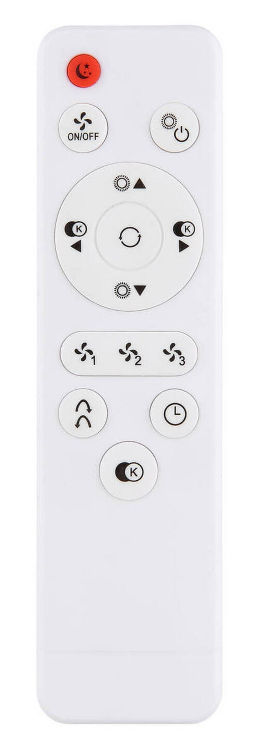 MENNYEZETI VENTILÁTOR - sötétbarna/áttetsző, Natur, műanyag/fém (50/12,5cm) - Globo