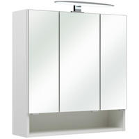 SPIEGELSCHRANK 65/70/18 cm  - Chromfarben/Weiss, Konventionell, Glas/Holzwerkstoff (65/70/18cm) - Xora