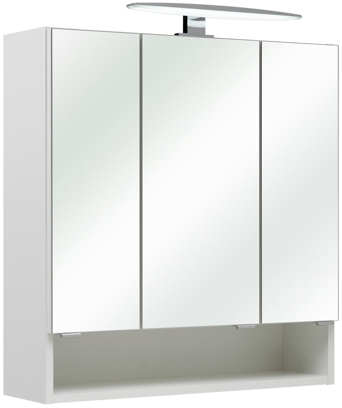 SPIEGELSCHRANK 65/70/18 cm  - Chromfarben/Weiss, Konventionell, Glas/Holzwerkstoff (65/70/18cm) - Xora