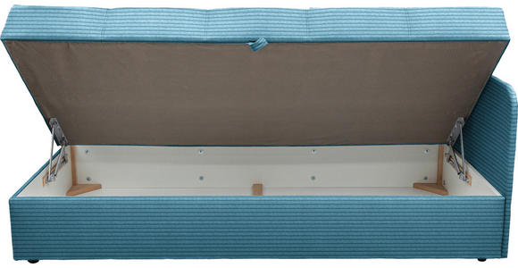 LIEGE  in Cord Blau  - Blau/Schwarz, Basics, Kunststoff/Textil (205/90/95cm) - Xora