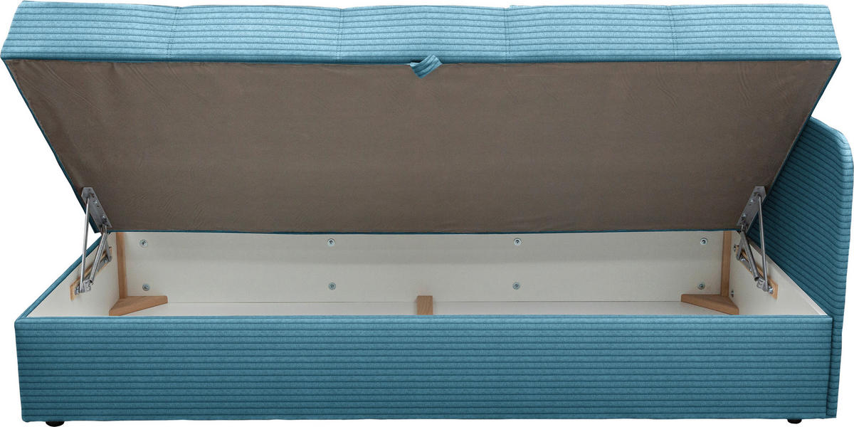 LIEGE  in Cord Blau  - Blau/Schwarz, Basics, Kunststoff/Textil (205/90/95cm) - Xora