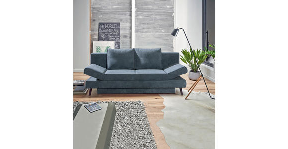 SCHLAFSOFA in Grau  - Schwarz/Grau, Design, Textil/Metall (200/85/90cm) - Novel