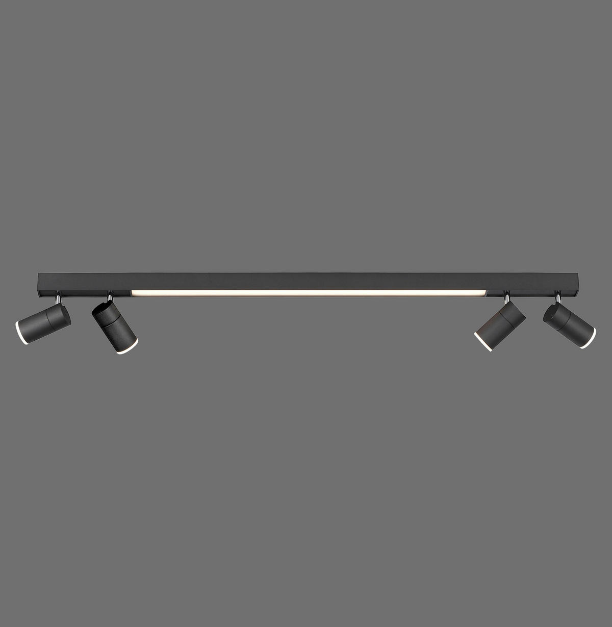 LED-DECKENLEUCHTE Pure-Lines 120/19/15 cm   - Schwarz, Design, Kunststoff/Metall (120/19/15cm) - Neuhaus PURE