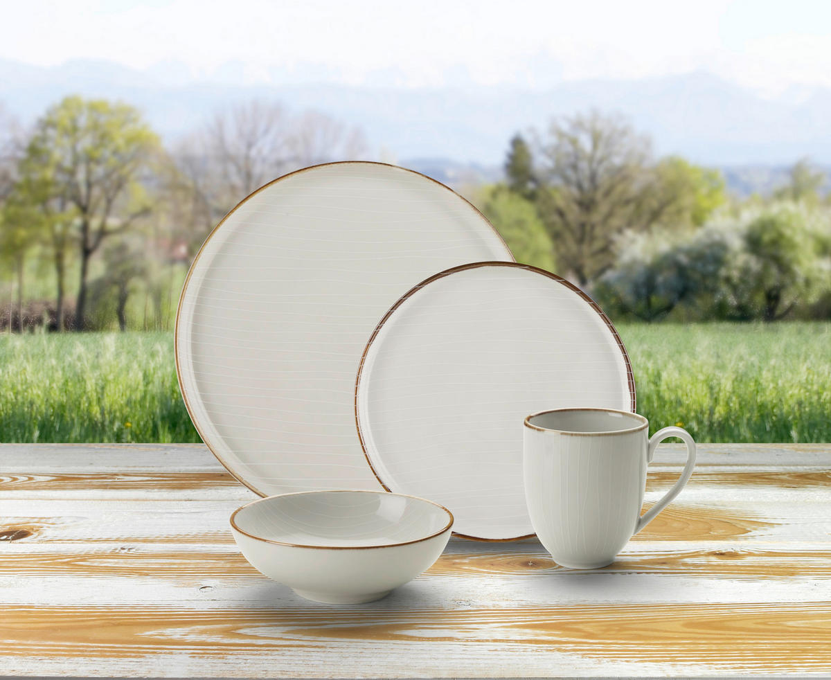 KOMBISERVICE 24-teilig Bergen  - Beige, Design, Keramik - Landscape
