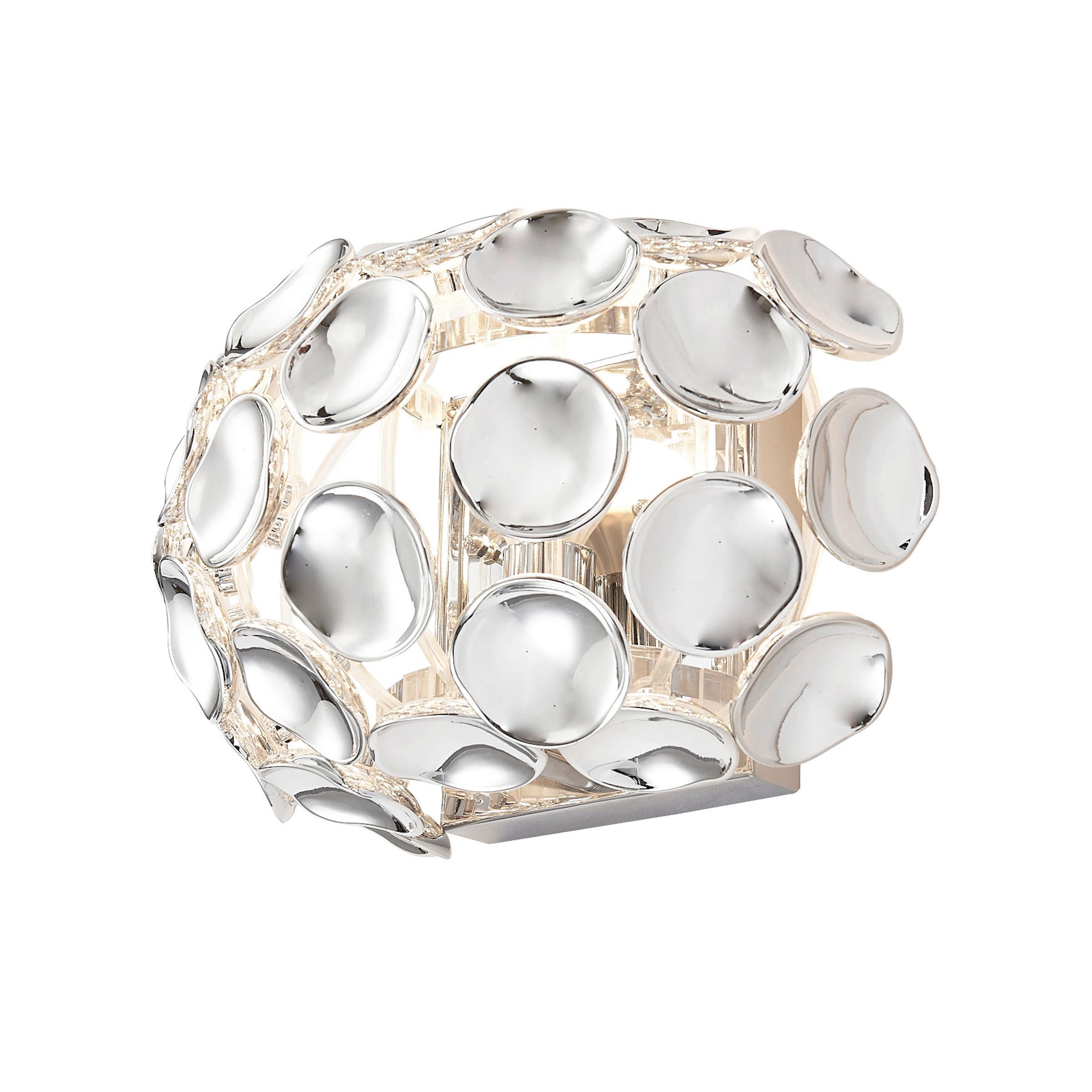 WANDLEUCHTE 29/17/17,5 cm   - Chromfarben, KONVENTIONELL, Kunststoff (29/17/17,5cm)