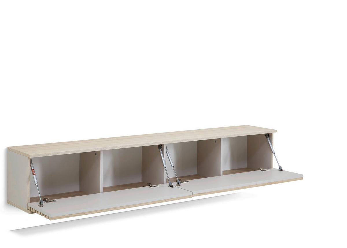 LOWBOARD  in 180/30/30 cm  - Kaschmir/Eichefarben, Design, Holzwerkstoff/Kunststoff (180/30/30cm) - Boxxx