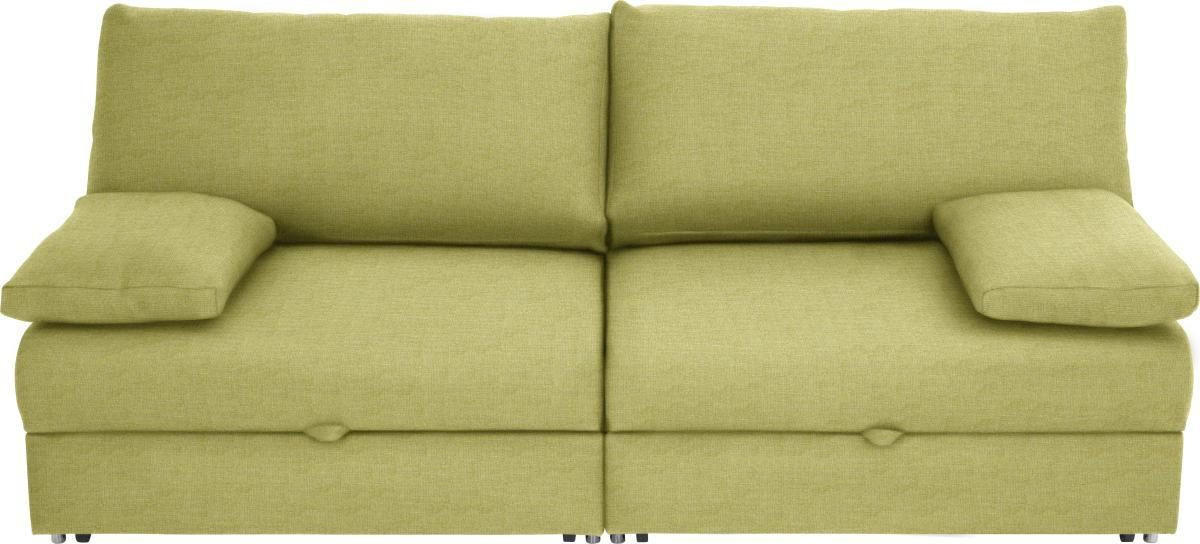 SCHLAFSOFA Grün  - Chromfarben/Grün, Design, Textil/Metall (192/77-88/110-120cm) - Bali
