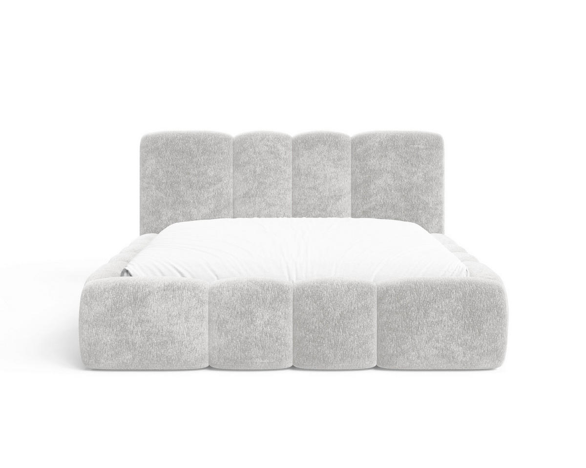 POLSTERBETT 160/200 cm,  in Grau, Lattenrost, Bettkasten,  - Schwarz/Grau, MODERN, Textil/Metall (160/200cm) - Livetastic