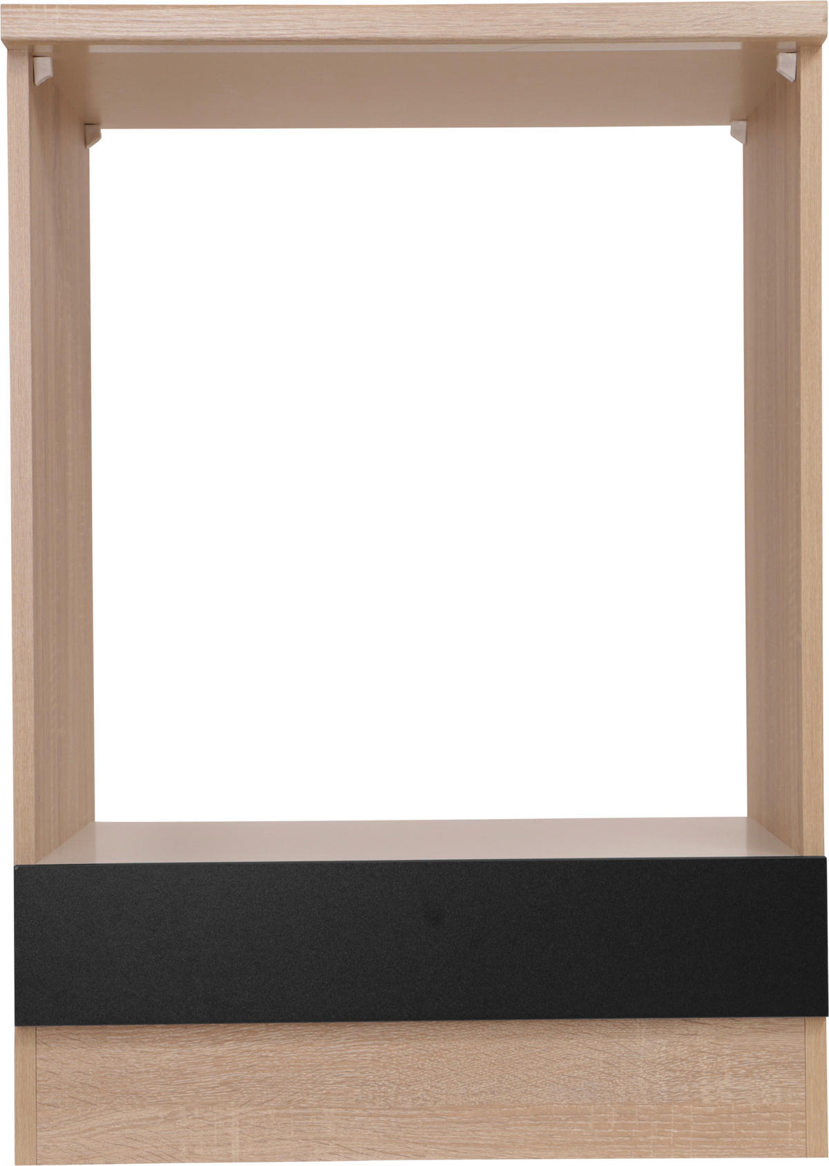 HERDUMBAUSCHRANK 60/84,8/60 cm  in Schwarz, Eichefarben  - Eichefarben/Schwarz, Basics, Holzwerkstoff (60/84,8/60cm) - Respekta