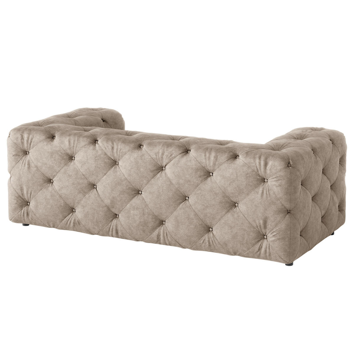 2-SITZER-SOFA Fresco in Mikrofaser Cappuccino  - Schwarz/Cappuccino, Design, Kunststoff/Textil (193/71/100cm) - P & B