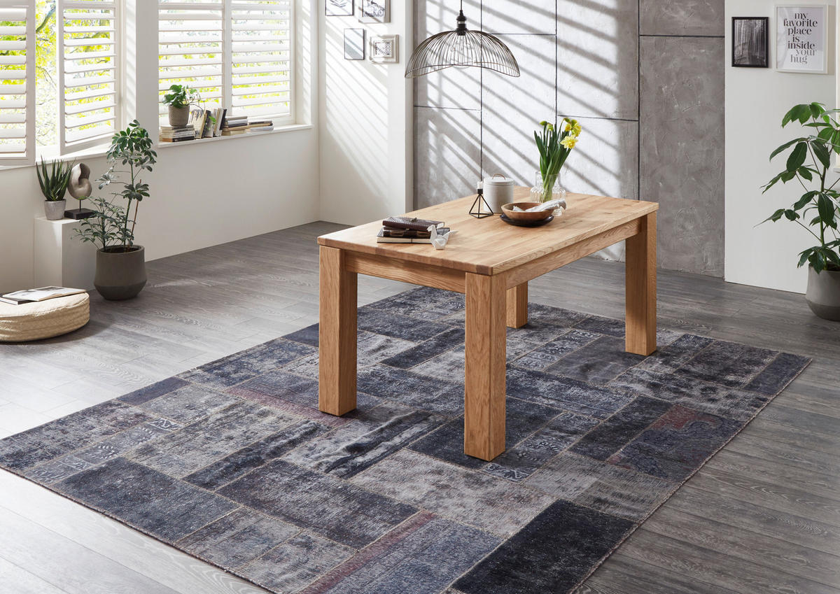 AUSZIEHTISCH Eichefarben rechteckig  ausziehbar  - Eichefarben, Basics, Holz (160-230/90/76cm) - Linea Natura