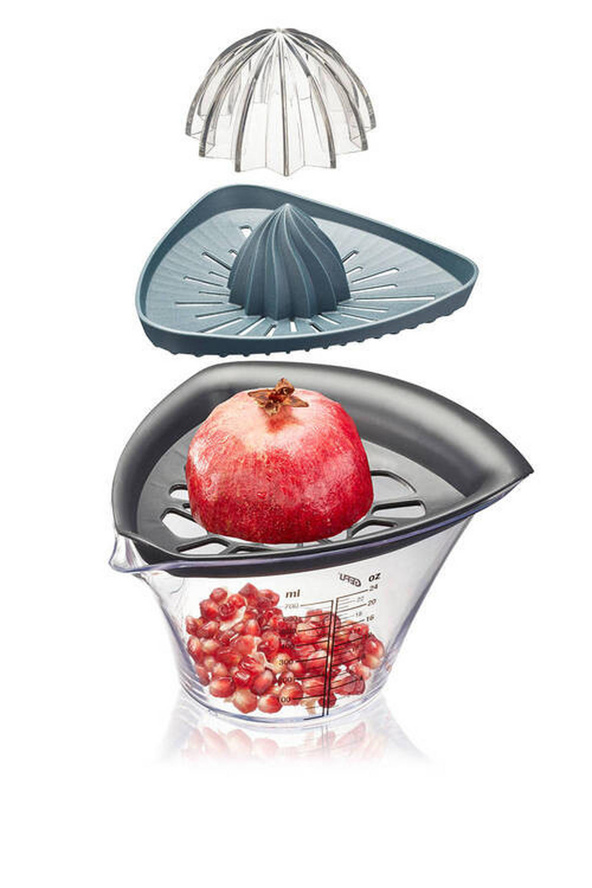ODSTRANJEVALEC PEŠK ZA SADJE  FRUTI 21,3/18/13,5 cm                  - siva/prozorno, Konvencionalno, umetna masa (21,3/18/13,5cm) - Gefu