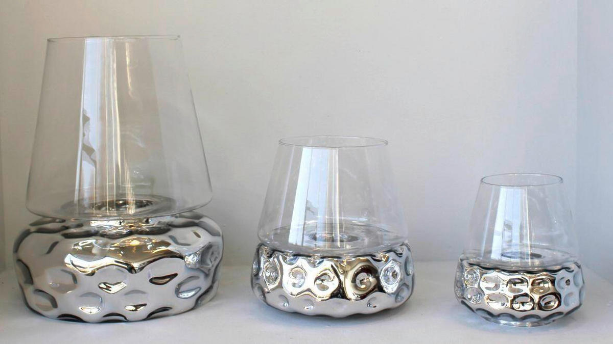 TEELICHTHALTER-SET  - KONVENTIONELL (27/27/26cm) - Cor Mulder