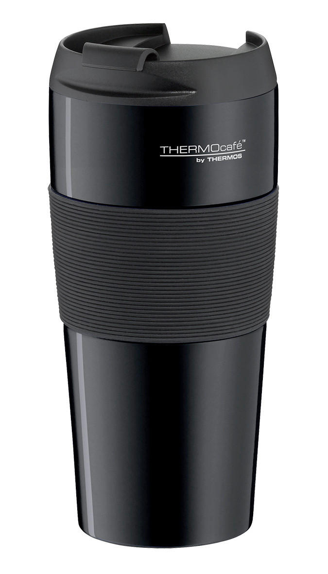 THERMOBECHER 0,40 L  - Schwarz, Basics, Metall (0,4l) - Thermos