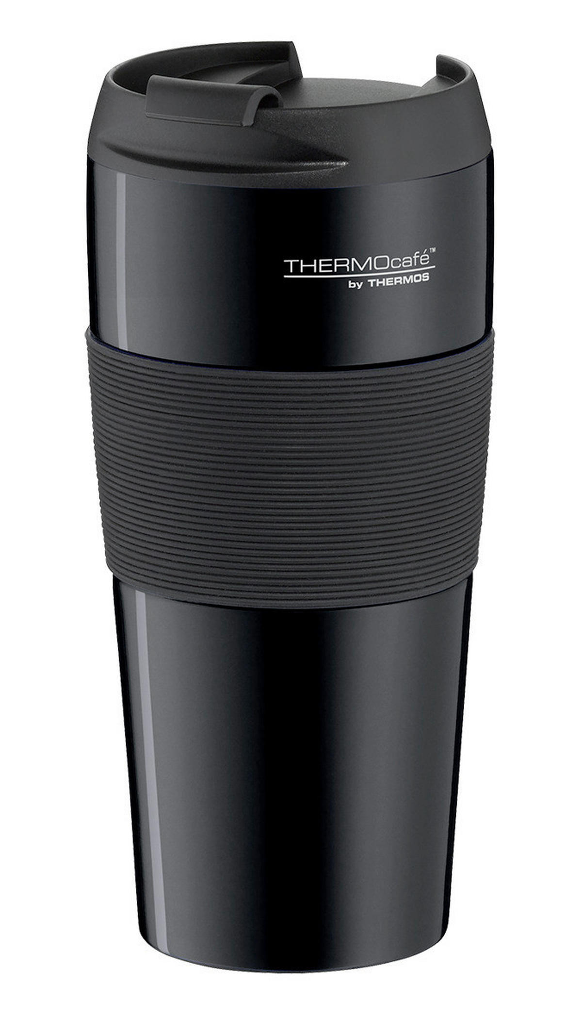 THERMOBECHER 0,40 L  - Schwarz, Basics, Metall (0,4l) - Thermos