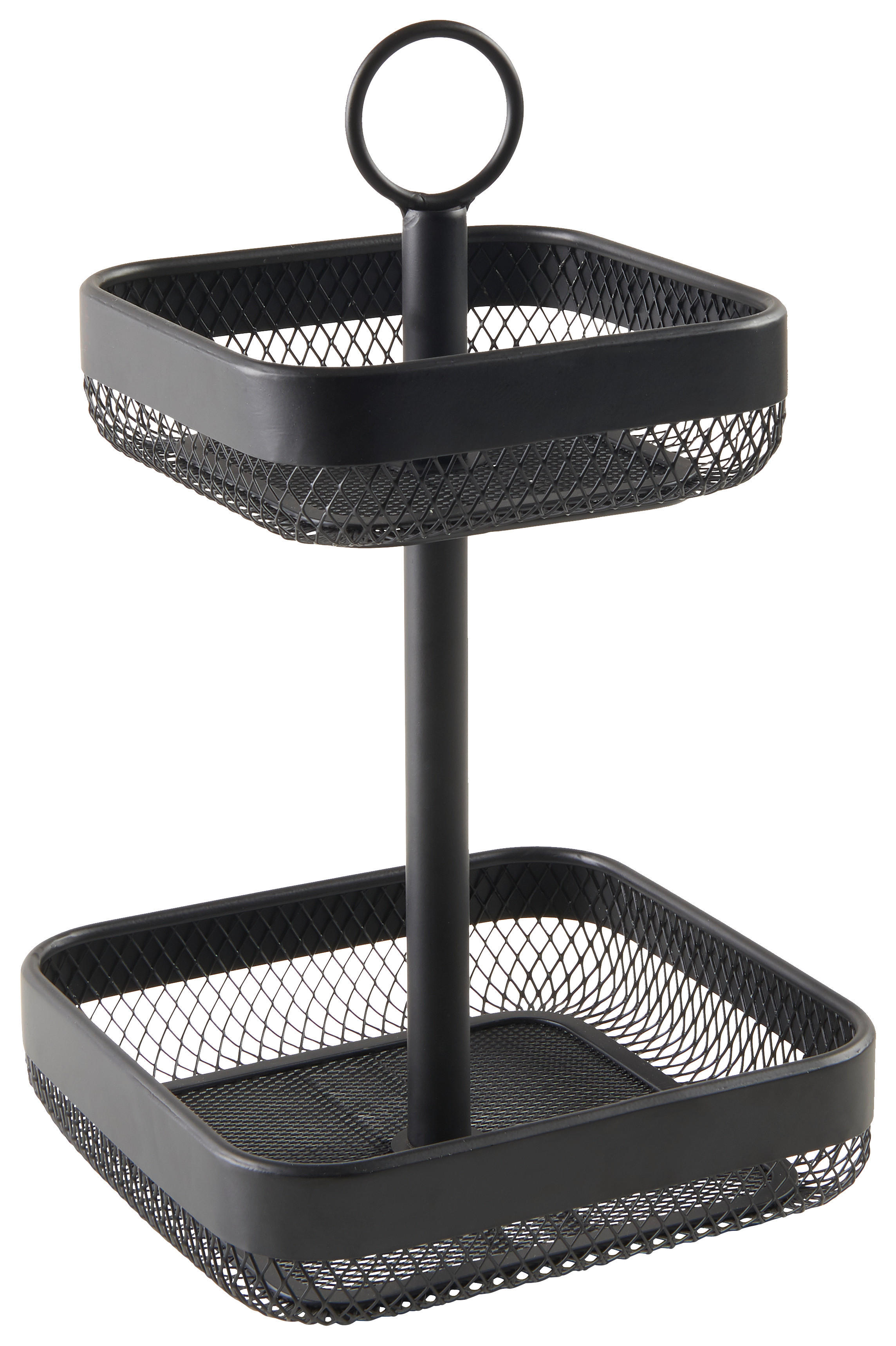 ETAGERE 2-stöckig - Schwarz, Basics, Metall (21/35/21cm) - Homeware Profession.