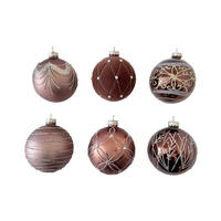 VIANOČNÁ GUĽA   - hnedá/zlatá, Lifestyle, kov/plast (8cm) - X-Mas