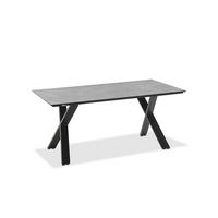 GARTENTISCH Kunststoff Anthrazit, Grau rechteckig  - Anthrazit/Grau, Design, Kunststoff/Metall (220/95/76cm)