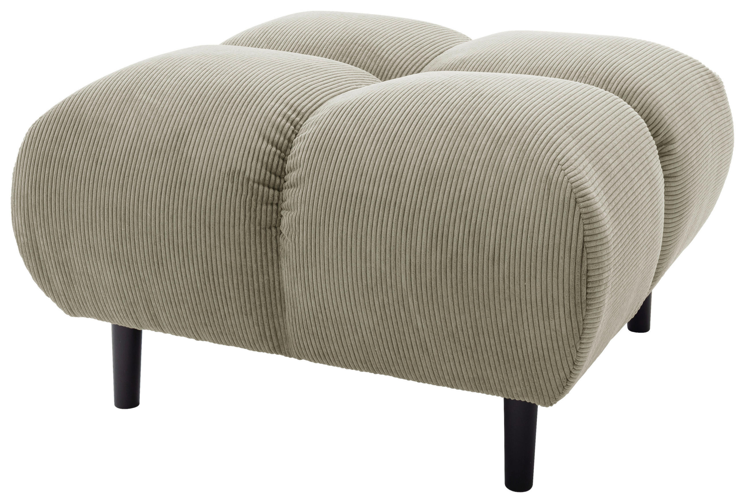 HOCKER Textil Sandfarben  - Sandfarben/Schwarz, Modern, Holz/Textil (73/41/73cm) - Pure Home Lifestyle