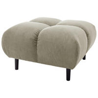 HOCKER Textil Sandfarben  - Sandfarben/Schwarz, Modern, Holz/Textil (73/41/73cm) - Pure Home Lifestyle