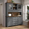 BUFFET 159/200/40 cm  in Anthrazit, Eiche dunkel  - Eiche dunkel/Anthrazit, MODERN, Glas/Holz (159/200/40cm) - MID.YOU