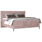 BOXSPRINGBETT 180/200 cm  in Altrosa  - Schwarz/Altrosa, KONVENTIONELL, Textil/Metall (180/200cm) - Esposa