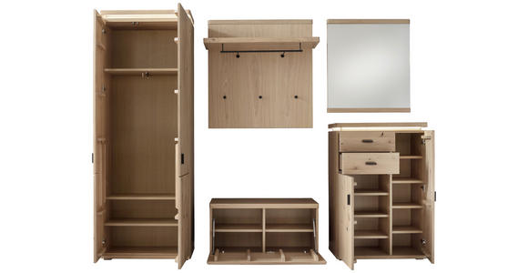 GARDEROBE Eichefarben - Eichefarben, Natur, Holz (260/204/38cm) - Linea Natura