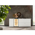 SIDEBOARD 210/80/42 cm  - Eichefarben/Schwarz, Design, Glas/Holz (210/80/42cm) - Moderano