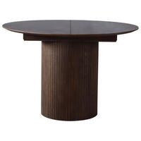 MATBORD i trä, trämaterial, plast 115-155/115/75 cm   - grå/mörkbrun, Modern, trämaterial/trä (115-155/115/75cm) - Niels Andersson