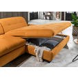 ECKSOFA in Mikrofaser Currygelb  290/198 cm  - Currygelb/Schwarz, Design, Textil/Metall (290/198cm) - Xora