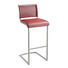 BARHOCKER in Rot, Edelstahlfarben - Edelstahlfarben/Rot, Design, Textil/Metall (44/105/53cm) - Dieter Knoll BARHOCKER in Rot, Edelstahlfarben - Edelstahlfarben/Rot, Design, Textil/Metall (44/105/53cm) - Dieter Knoll