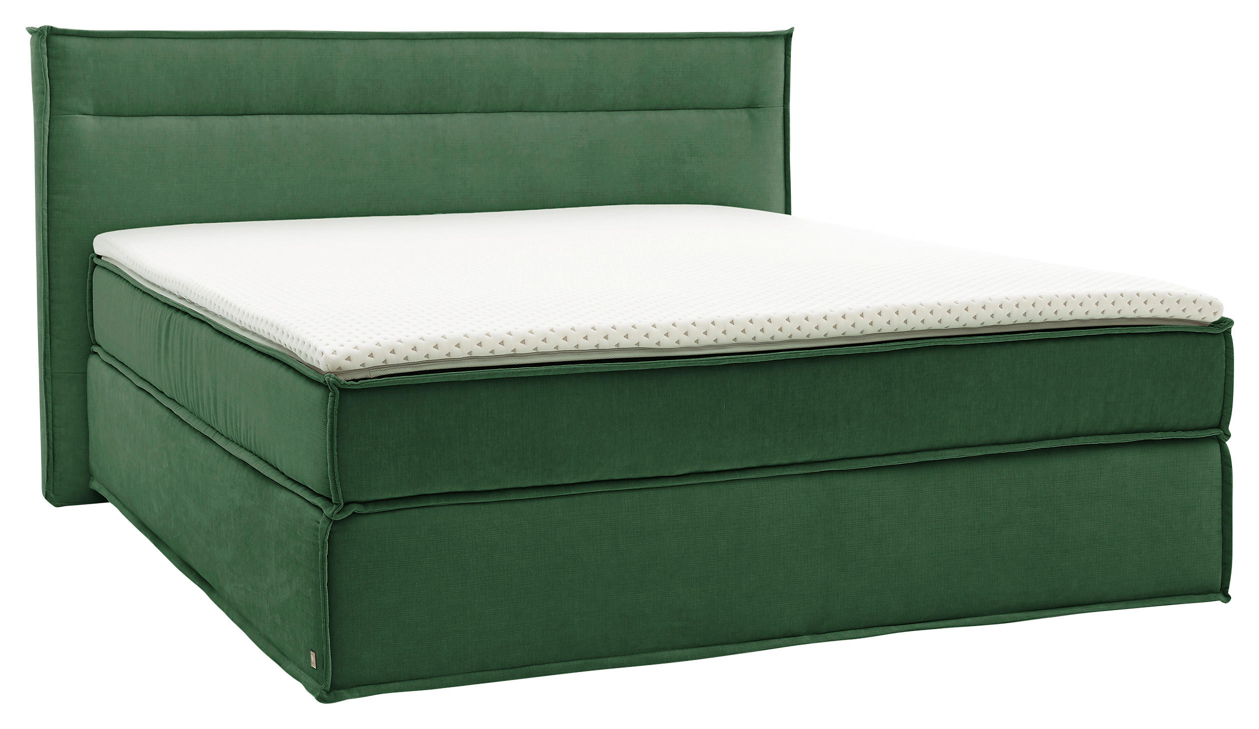 BOXSPRINGBETT 180/200 cm  in Grün  - Schwarz/Grün, Design, Textil (180/200cm) - Musterring