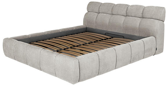 POLSTERBETT Beige 180/200 cm  - Beige/Schwarz, Design, Kunststoff/Textil (180/200cm) - Esposa