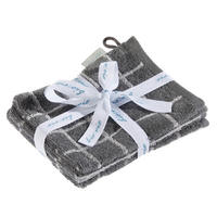 FROTTIERSET Anthrazit, Silberfarben 4-teilig  - Anthrazit/Silberfarben, Natur, Textil (16/21cm) - Bio:Vio