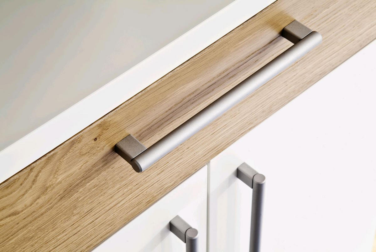 SCHUHSCHRANK  in 121/100/35 cm  - Weiss/Eichefarben, Design, Holz/Holzwerkstoff (121/100/35cm) - Moderano
