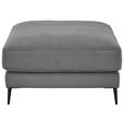 HOCKER Feincord Grau  - Schwarz/Grau, Design, Textil/Metall (90/43/90cm) - Dieter Knoll